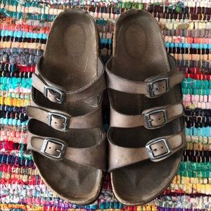 Birkenstock sandals.